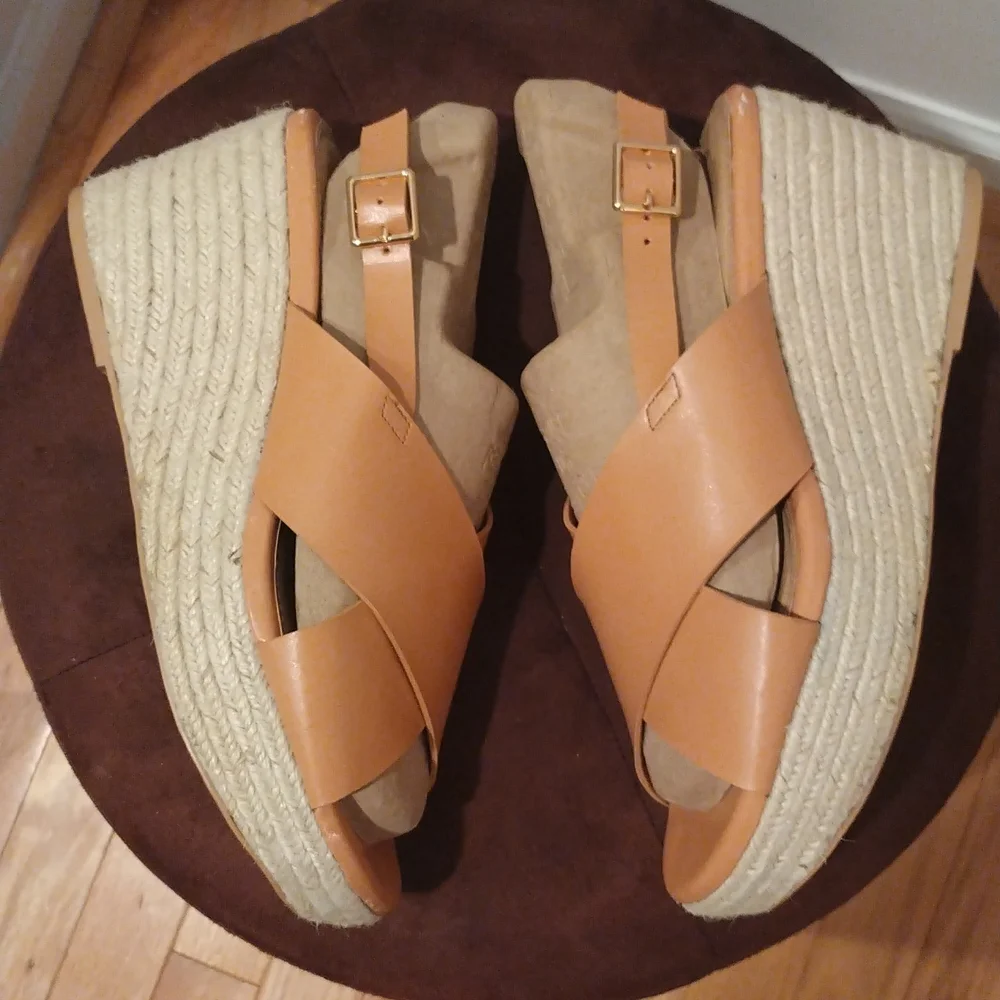 - Torrid tan espadrille platform sandals